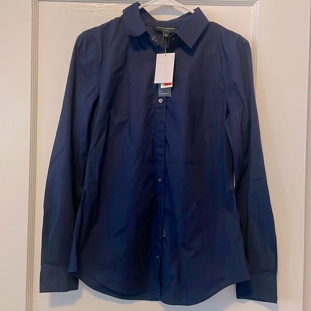 BANANA REPUBLIC navy button down